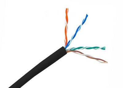U/UTP cat 5e PE 4 пары Cu Solid OUTDOOR чёрный (305 м) Кабель LINEMAX