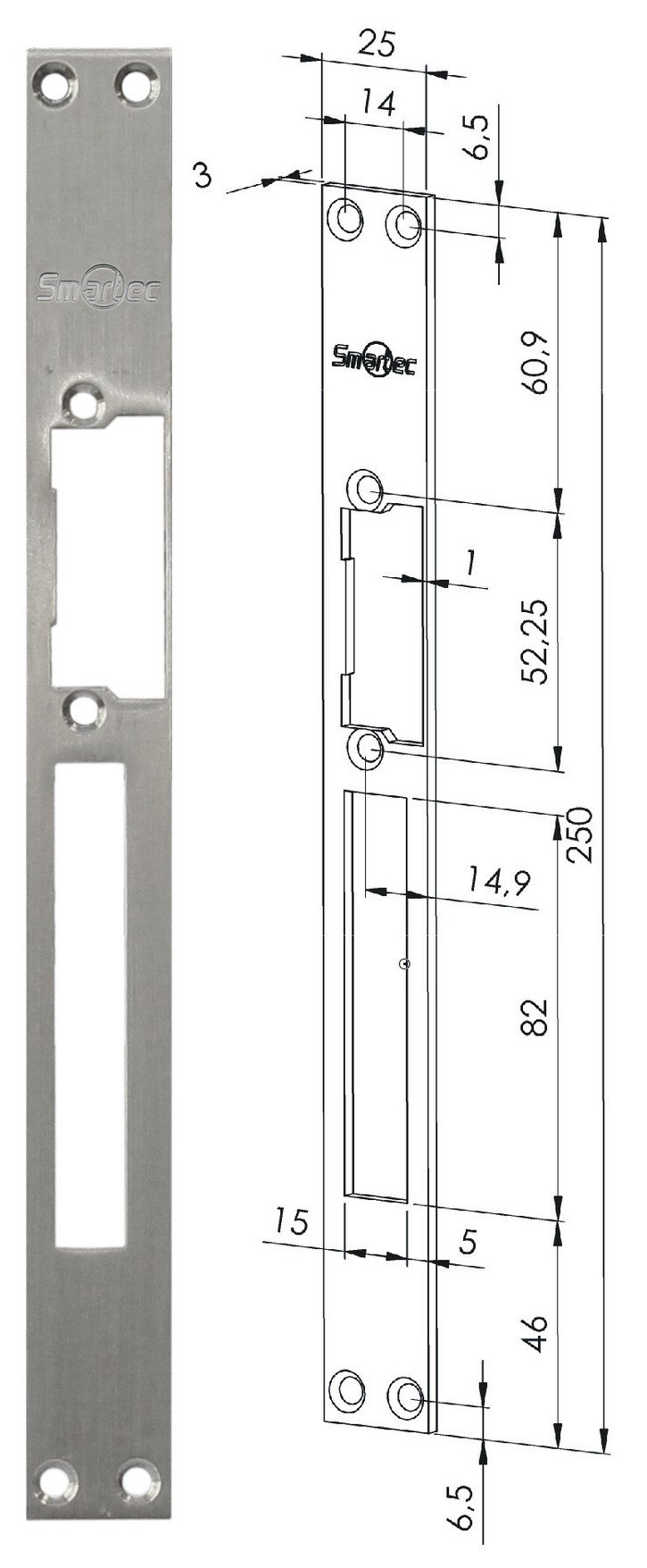 ST-SL502SP Запорная планка длинная Smartec