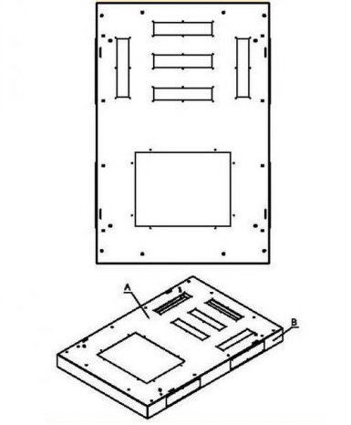 TFA-8012-BK Нижнее и верхнее основание для напольного шкафа (черный) TLK