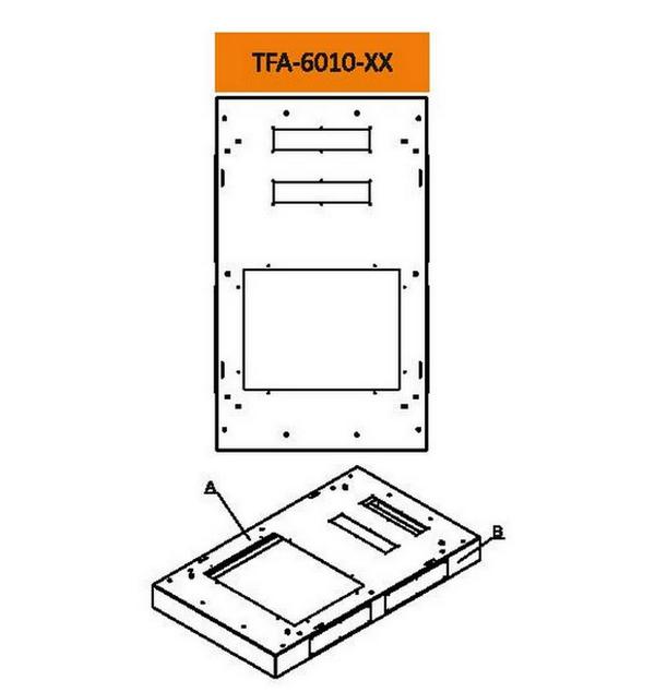 TFA-6010-GY Нижнее и верхнее основание для напольного шкафа (серый) TLK