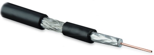 COAX-SAT703N-BK-500 (500 м) Кабель коаксиальный SAT703N (черный) Hyperline