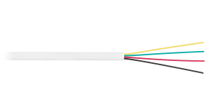 NKL 2026A-WT Кабель телефонный, плоский, 4 многожильных проводника, чистая медь, внутренний, белый, 100м NIKOLAN