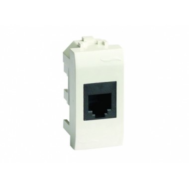 75668S Ком.роз. RJ45 кат.6 экран., 8P8C, Brava, слон.кость, 1мод DKC