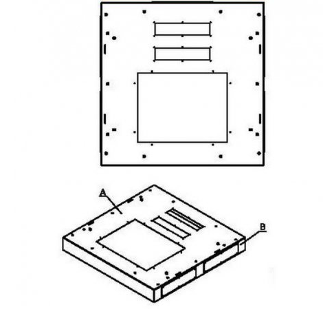 TFA-8080-GY Нижнее и верхнее основание для напольного шкафа (серый) TLK