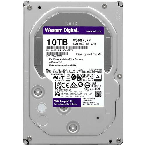 WD101PURP 10ТБ Жесткий диск для видеонаблюдения Western Digital WD Purple