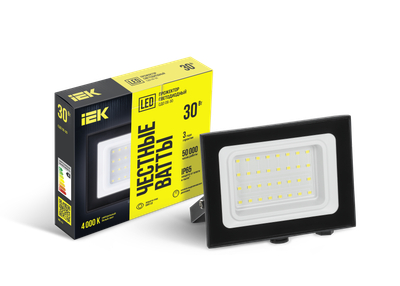 LPDO601-30-40-K02 Прожектор СДО 06-30 светодиодный черный IP65 4000 K IEK