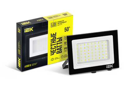 LPDO601-50-40-K02 Прожектор СДО 06-50 светодиодный черный IP65 4000 K IEK