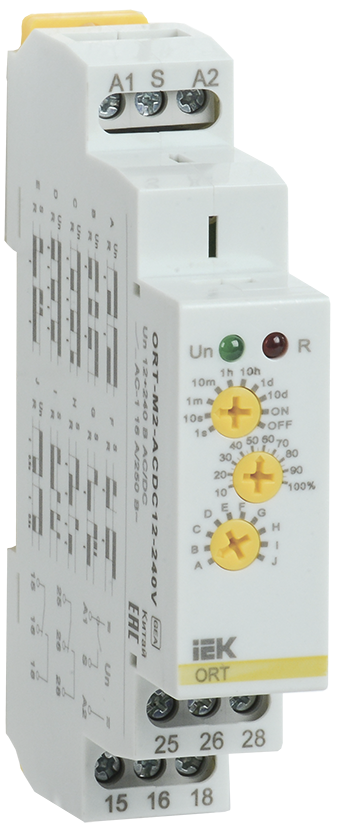 ORT-M2-ACDC12-240V Реле времени ORT многофункциональное 2 контакта 12-240В AC/DC IEK