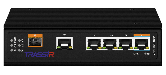 TR-NS15061S-150-4POE Неуправляемый промышленный коммутатор TRASSIR