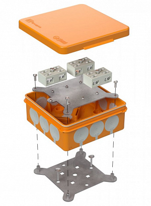 60-0303-FR6.0-4-6-Р Коробка огнестойкая разветвительная для о/п двухкомпонентная Е15-Е60 100х100х40 Промрукав