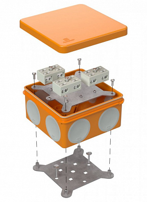 60-0300-FR6.0-4-6-Р Коробка огнестойкая разветвительная для о/п двухкомпонентная Е15-Е60 100х100х50 Промрукав