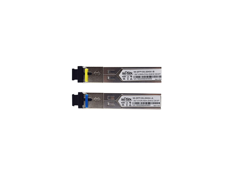 WI-SFP10S-20KM-I Комплект одноволоконных промышленных модулей Wi-Tek
