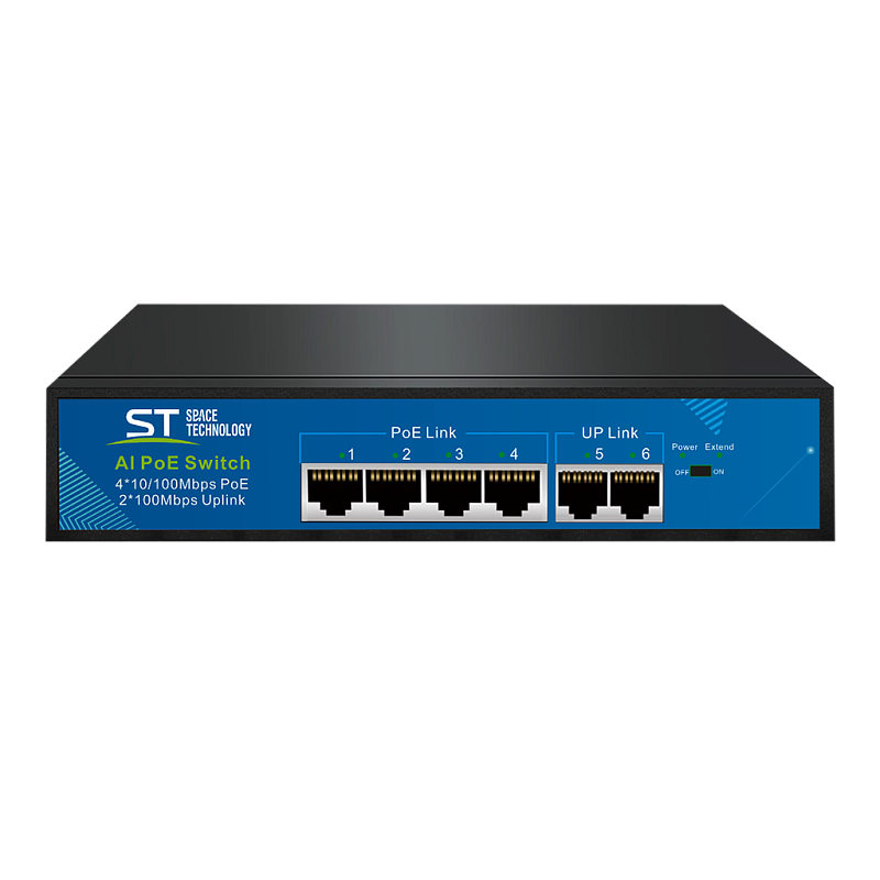 ST-S45POE(2М/65W/А) (версия 4) Источник питания Switch POE 4-х портовый Space Technology (следы эксплуатации, комплект)