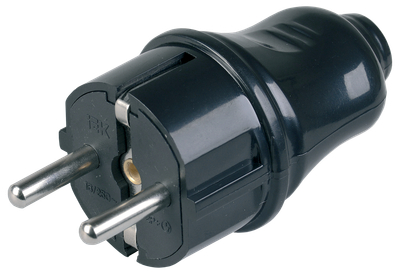 EVP10-16-01-K02 ВПп10-02-Ст Вилка разборная прямая с заземляющим контактом 16А черная IEK