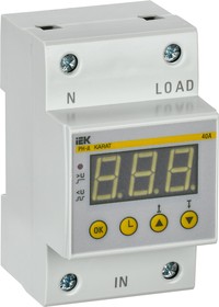 IVR31-1-40 Реле напряжения РН-д однофазное 54мм 40А IEK