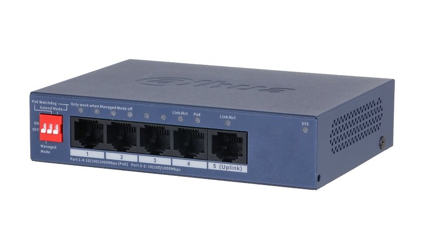DH-CS4005-4GT-36 4-портовый гигабитный PoE коммутатор с функцией облачного управления Dahua