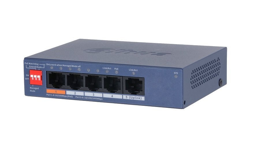 DH-CS4005-4GT-60 4-портовый гигабитный PoE коммутатор с функцией облачного управления Dahua