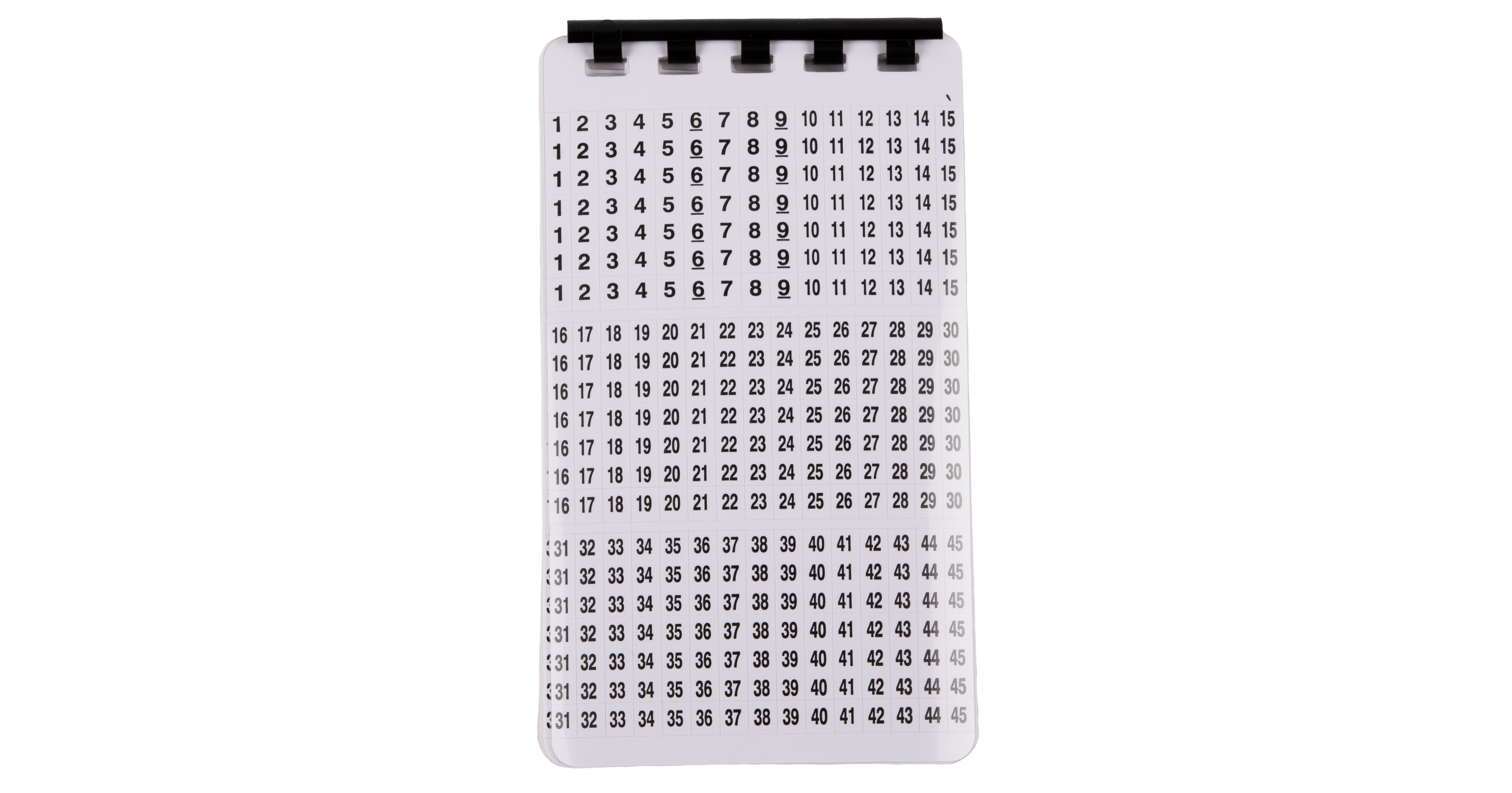 NMC-CMW-FF-WT-10-K Маркеры кабельные, самоклеящиеся, символы 1~45, белые, 10 листов NIKOMAX