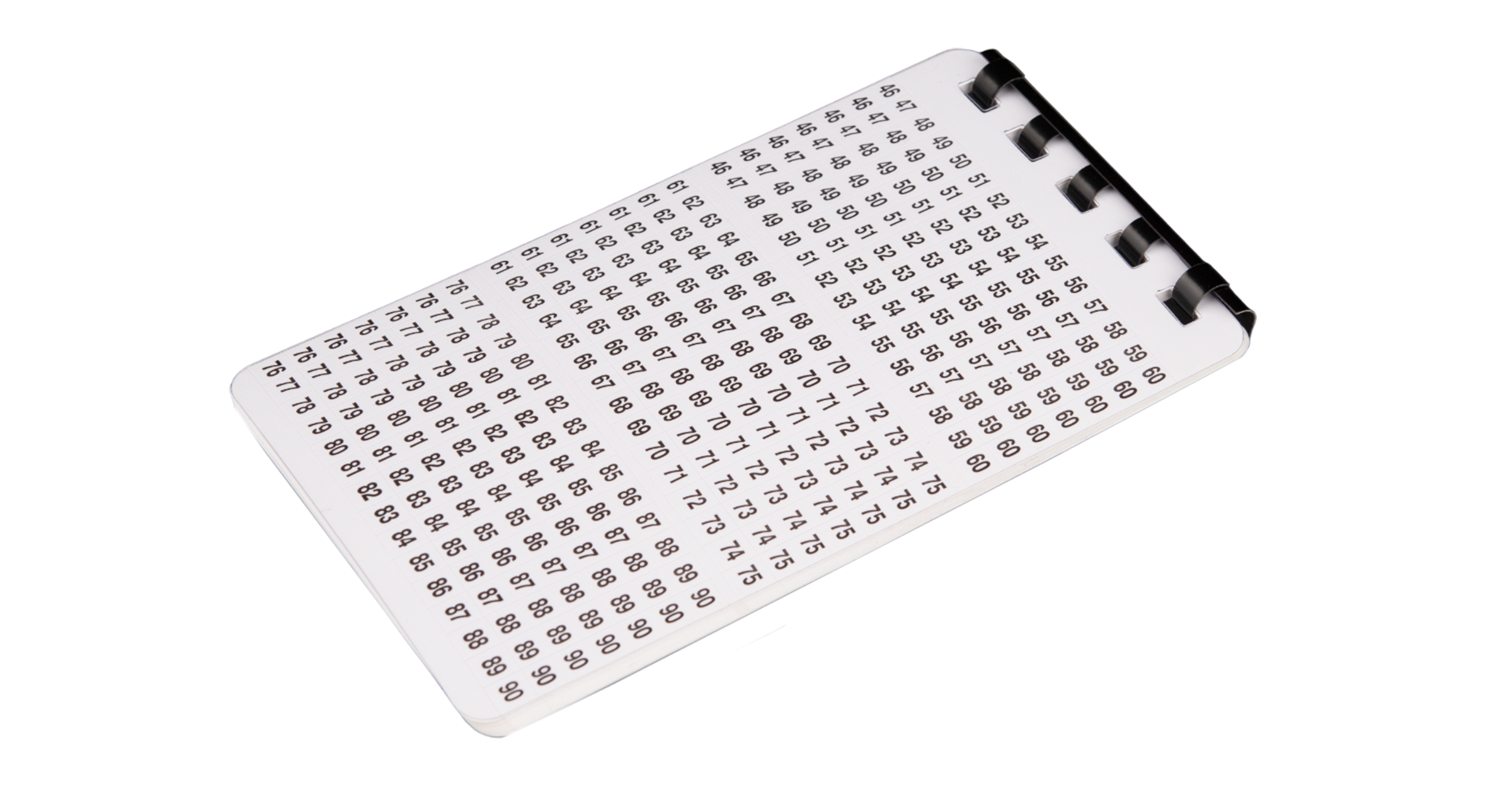 NMC-CMW-SF-WT-10-K Маркеры кабельные, самоклеящиеся, символы 46~90, белые, 10 листов NIKOMAX