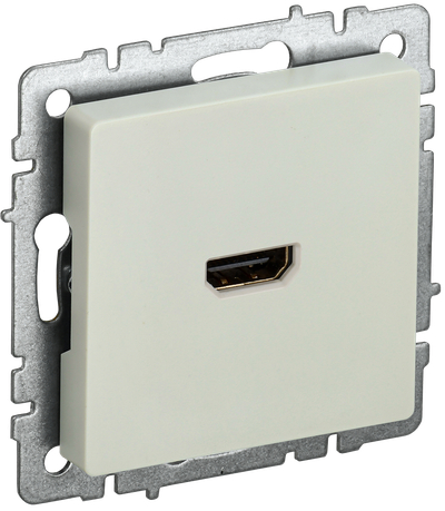 BR-H10-K10 Розетка СП BRITE HDMI РHDMI-0-БрКр механизм беж. IEK