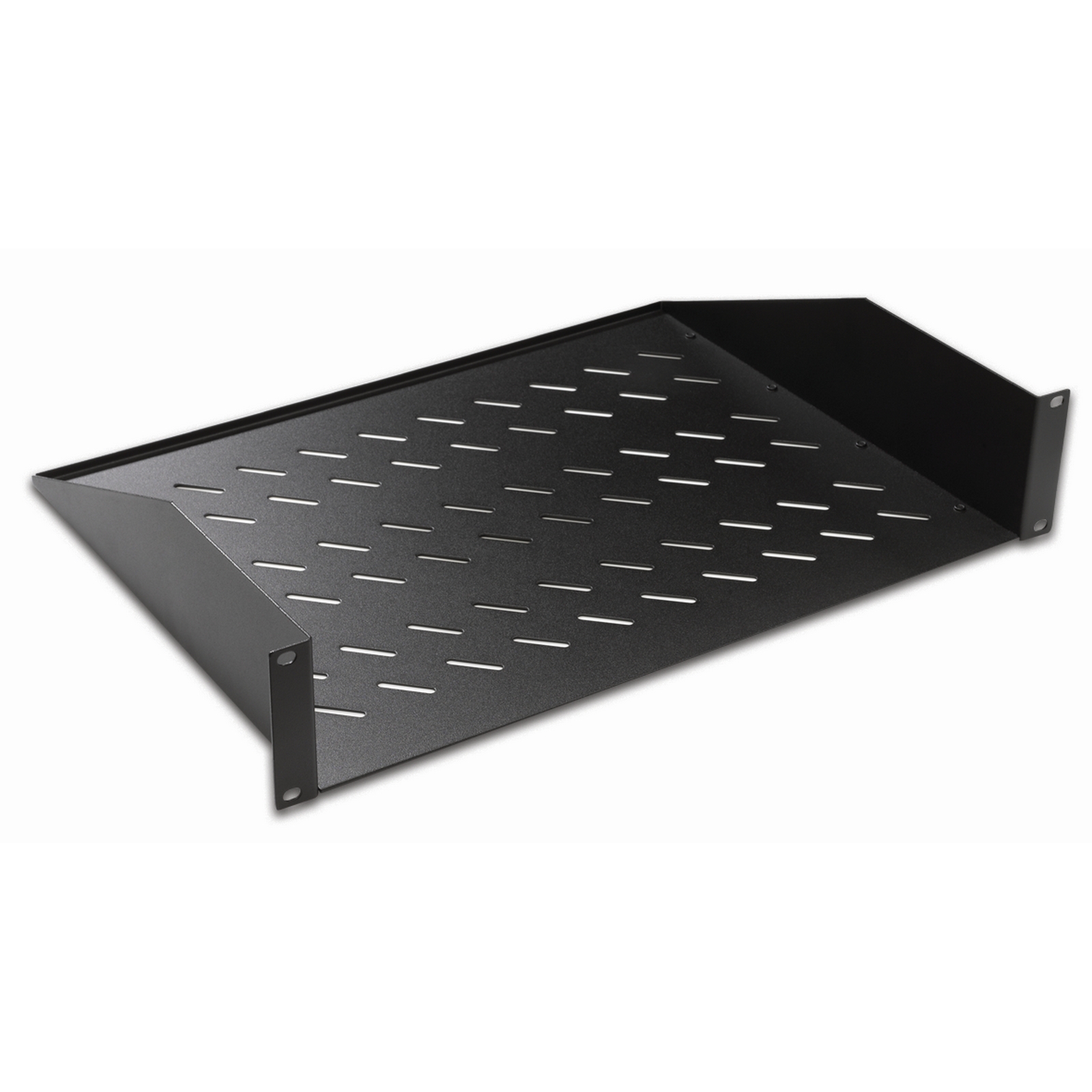 DR-412211 Полка консольная 19, 2U глубина 350мм, нагрузка до 25 кг, чёрная Datarex