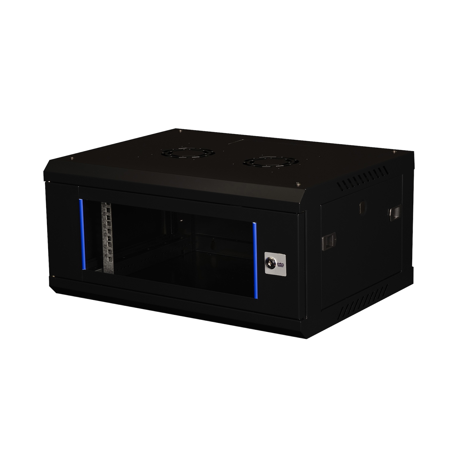 DR-630001 Шкаф 19 телекоммуникационный настенный, 4U 280х600х450 мм, дверь стекло, черный Datarex