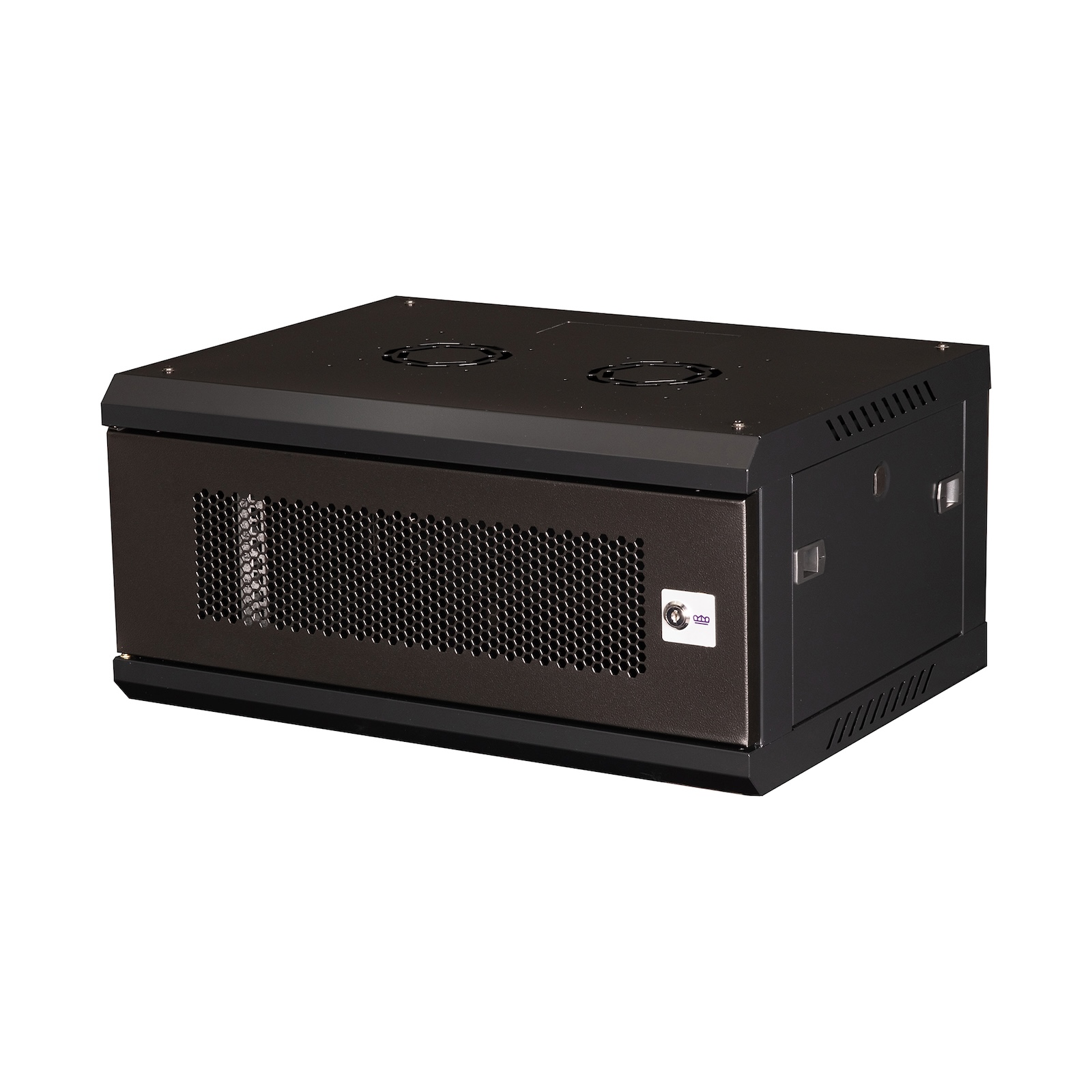 DR-650001 Шкаф 19 телекоммуникационный настенный, 4U 280х600х450 мм, дверь перфорация, черный Datarex