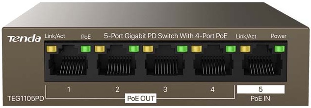 TEG1105PD Коммутатор PoE Tenda
