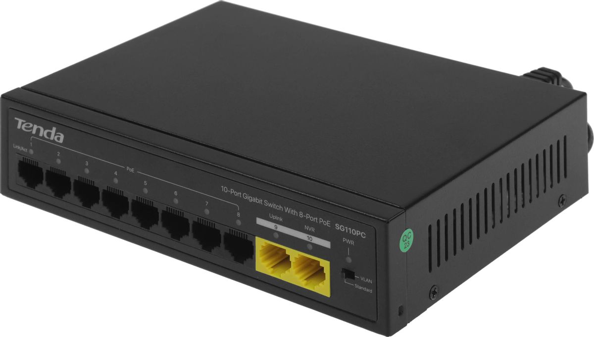 SG110PC 10-портовый PoE-коммутатор Tenda