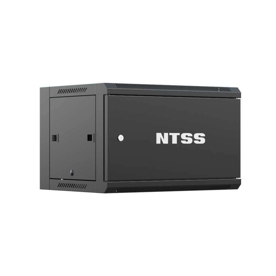 NTSS-W6U6045FD-BL Шкаф настенный телекоммуникационный W 6U 600х450х370мм, 2 профиля 19, дверь сплошн