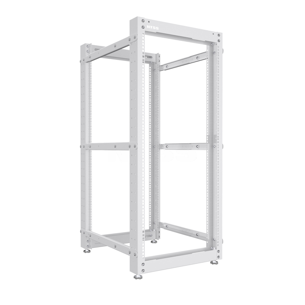 NTSS-2POR52U/600-1000 Стойка серверная OR двухрамная 52U 600-1000мм, комплект ножек, серый RAL 7035