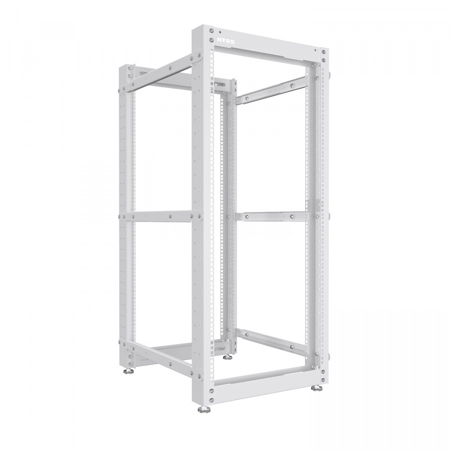 NTSS-2POR42U/600-1000 Стойка серверная OR двухрамная 42U 600-1000мм, комплект ножек, серый RAL 7035