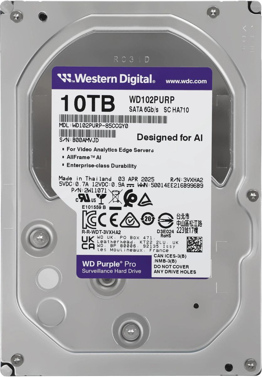 WD102PURP 10ТБ Жесткий диск WD Purple Pro Western Digital