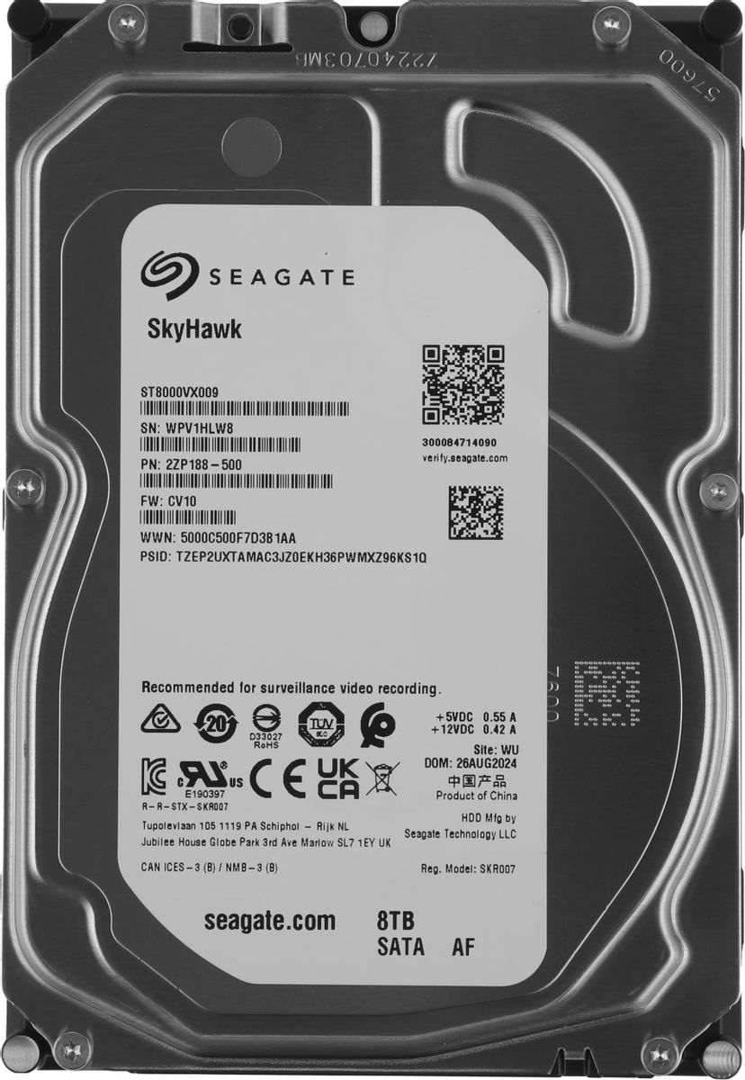ST8000VX009 8ТБ Жесткий диск SkyHawk Seagate
