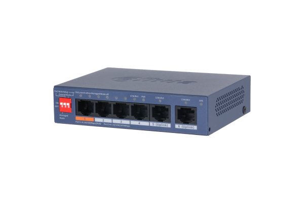 DH-CS4006-4ET2GT-60 4-портовый PoE коммутатор с функцией облачного управления Dahua