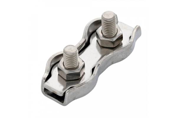 PR08.3889 Зажим троса двойной D4мм Duplex (100шт/уп) Промрукав