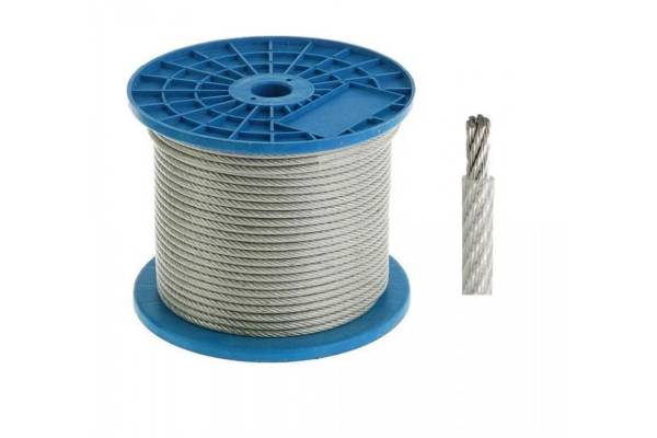 PR08.29469 Трос стальной в ПВХ оплетке DIN 3055 2 мм (1/2) (250 м/уп) Промрукав