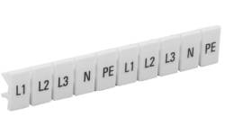 YZN11M-004-K00-A Маркеры для КПИ-4мм2 с символами L1, L2, L3, N, PE IEK