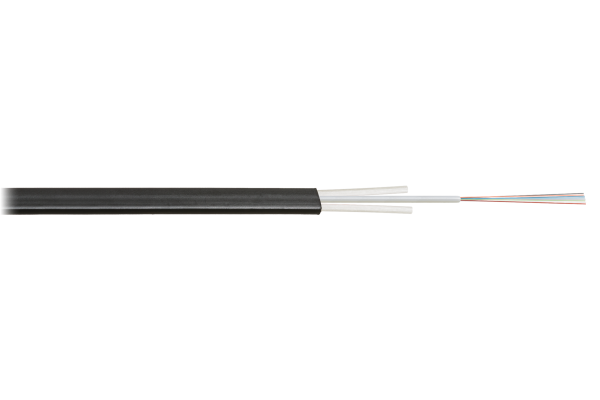 NKL-F-004A1D-01B-BK Кабель волоконно-оптический, 4 волокна, одномодовый, внешний, черный NIKOLAN