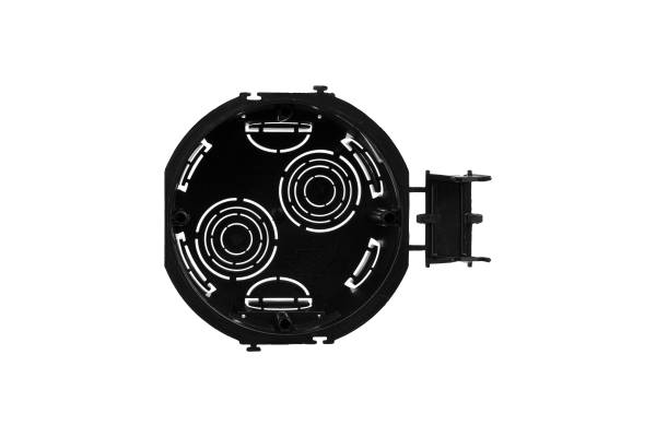 59302 Подрозеточная коробка для сплошных стен черная под 2 модуля без винтов DKC