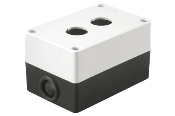 BKP10-2-K01 Корпус поста КП102 для кнопок управления 2 места белый IEK