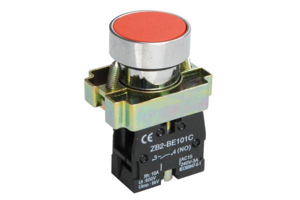 BBT60-BA-K04 Кнопка управления LAY5-BA41 без подсветки красная 1з IEK