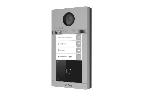 F-VI-1407ISMCWE1 (Аналог VDP-D4214W(B)/Flush/DS-KV8413-WME1(C)/Flush) IP вызывная панель на четырех абонентов iFlow