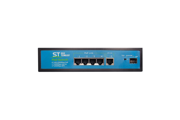 ST-S42POE (4G/1G/1S/65W/А) PRO, (версия 4) Коммутатор POE 4-х портовый