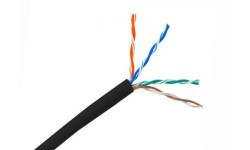 U/UTP cat 5e PE 4 пары Cu Solid OUTDOOR чёрный (305 м) Кабель LINEMAX