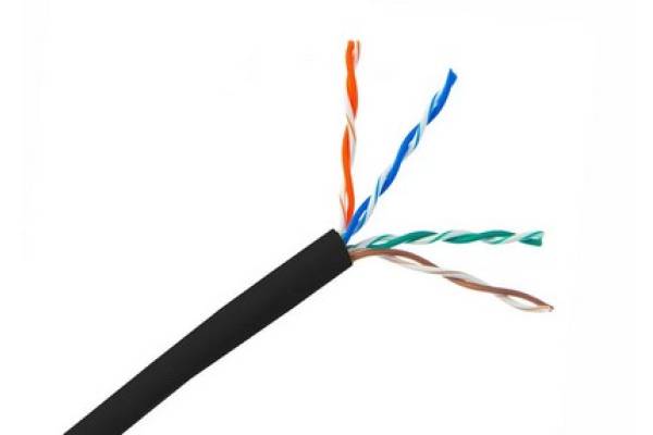U/UTP cat 5e PE 4 пары Cu Solid OUTDOOR чёрный (305 м) Кабель LINEMAX
