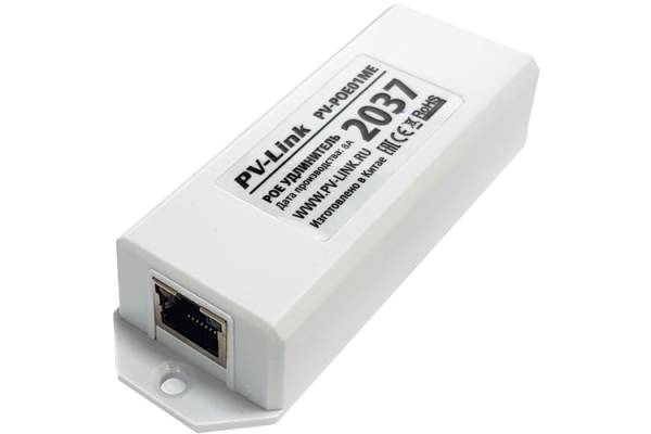 PV-POE01ME PV-link v.2037 - одноканальный удлинитель РоЕ 802.3af/at 10/100 Мбит/с