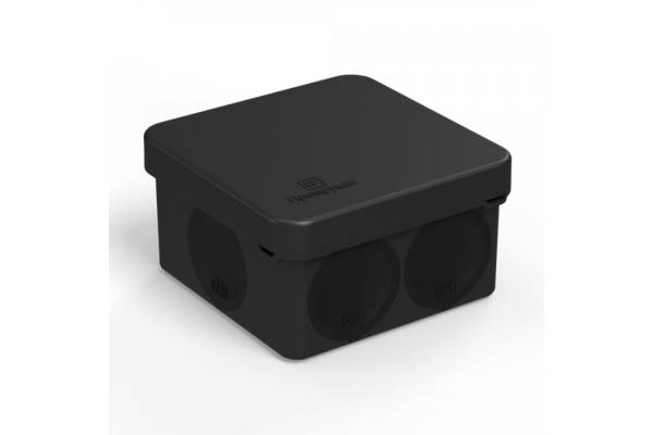 60-0200-9005 Коробка распределительная для прямого монтажа двухкомпонентная (HF) черная 70х70х40 (150шт/кор) Промрукав