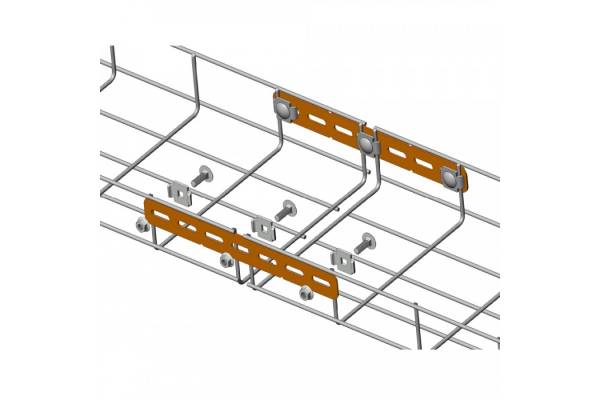 PR08.35306 Пластина соединительная для проволочного лотка INOX (1 шт/20 шт/уп) Промрукав