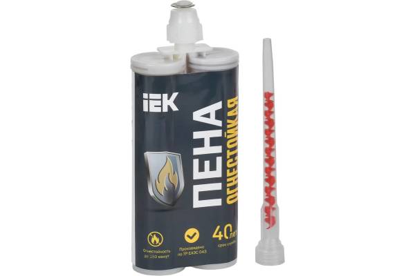 CPO12-3-380 Пена полиуретановая огнестойкая двухкомпонентная ИНЗАПЕН-П 380мл (картридж) IEK